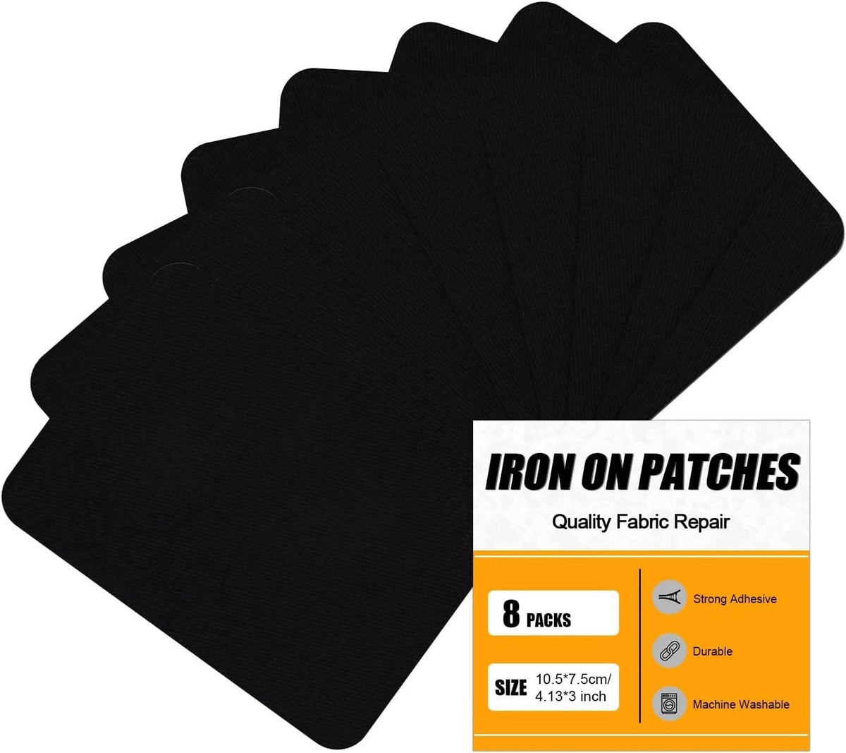 Iron on Patches for Clothes Fabric Repair, 8 PCS Premium Strongest Glue Cotton G