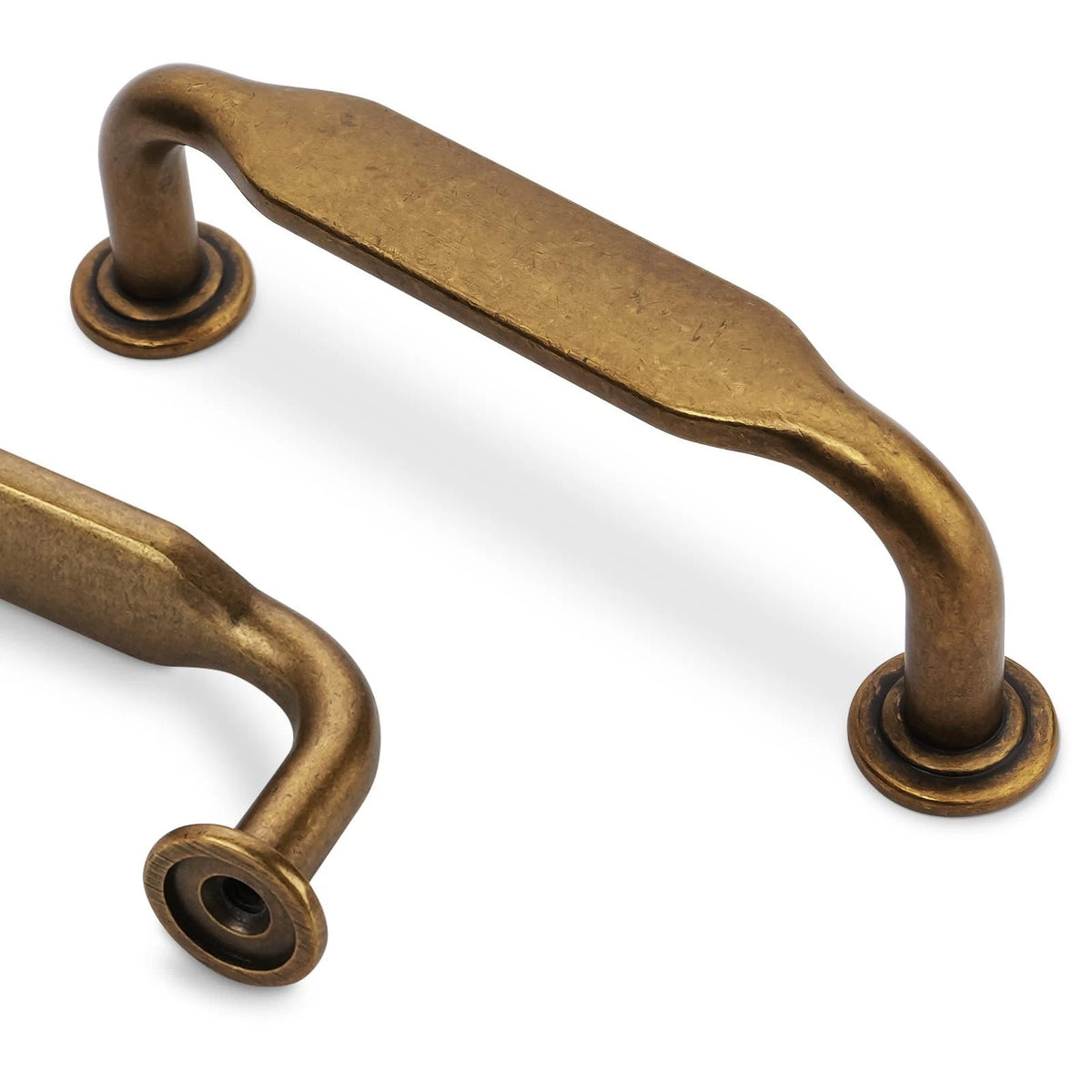10 Pack 3-Inch Antique Brass Cabinet Pulls & Drawer Handles - Zinc Alloy