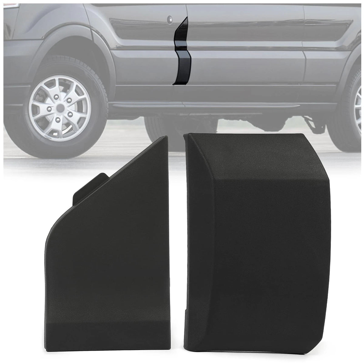 Fuel Filler Door Gas Cap & Moulding Trim Compatible with 2015-2023 Ford Transit