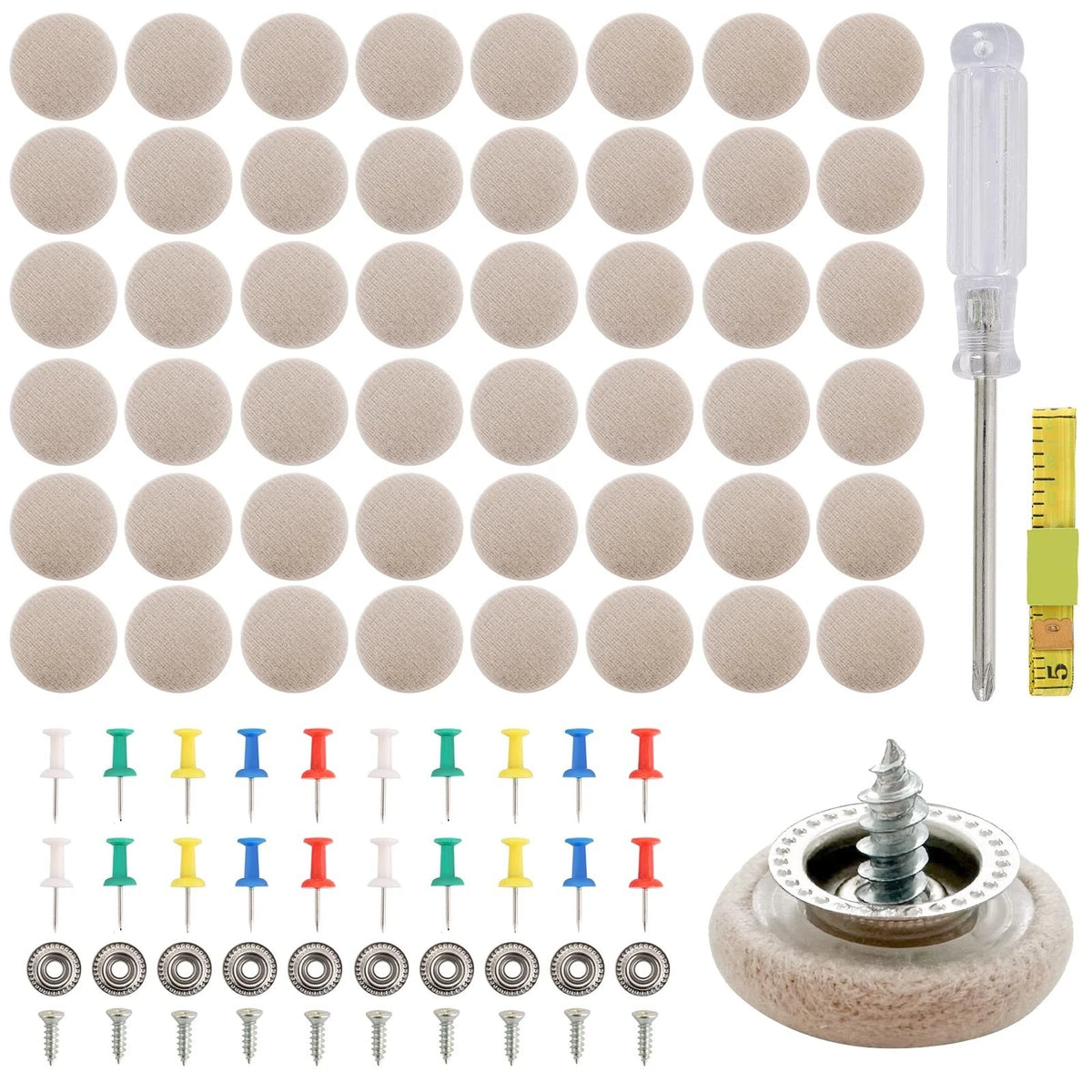 60pcs Car Roof Headliner Repair Button Roof Repair Rivets Auto Roof Snap Rivets