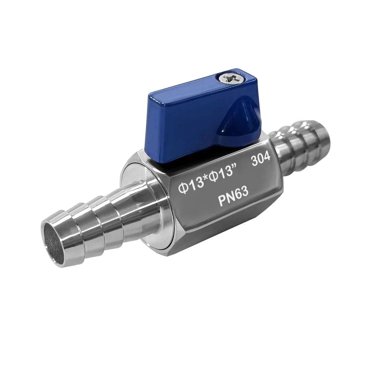 1/2?Hose ID Barb Ball Valve 304 Stainless Steel Mini Shut off Valve for Water G