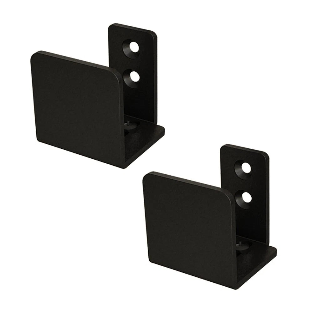 Matte Black Floor Guide Wall Mount Sliding Barn Door Hardware Up to 1-3/4