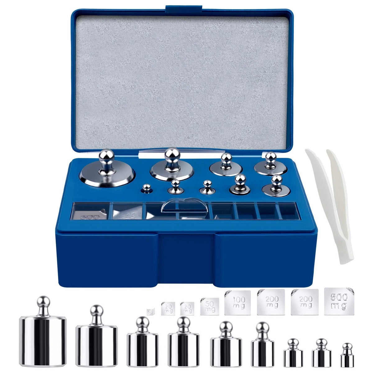 UCEC Calibration Weights for Digital Scale, 10mg - 100g Gram 211.1g Set