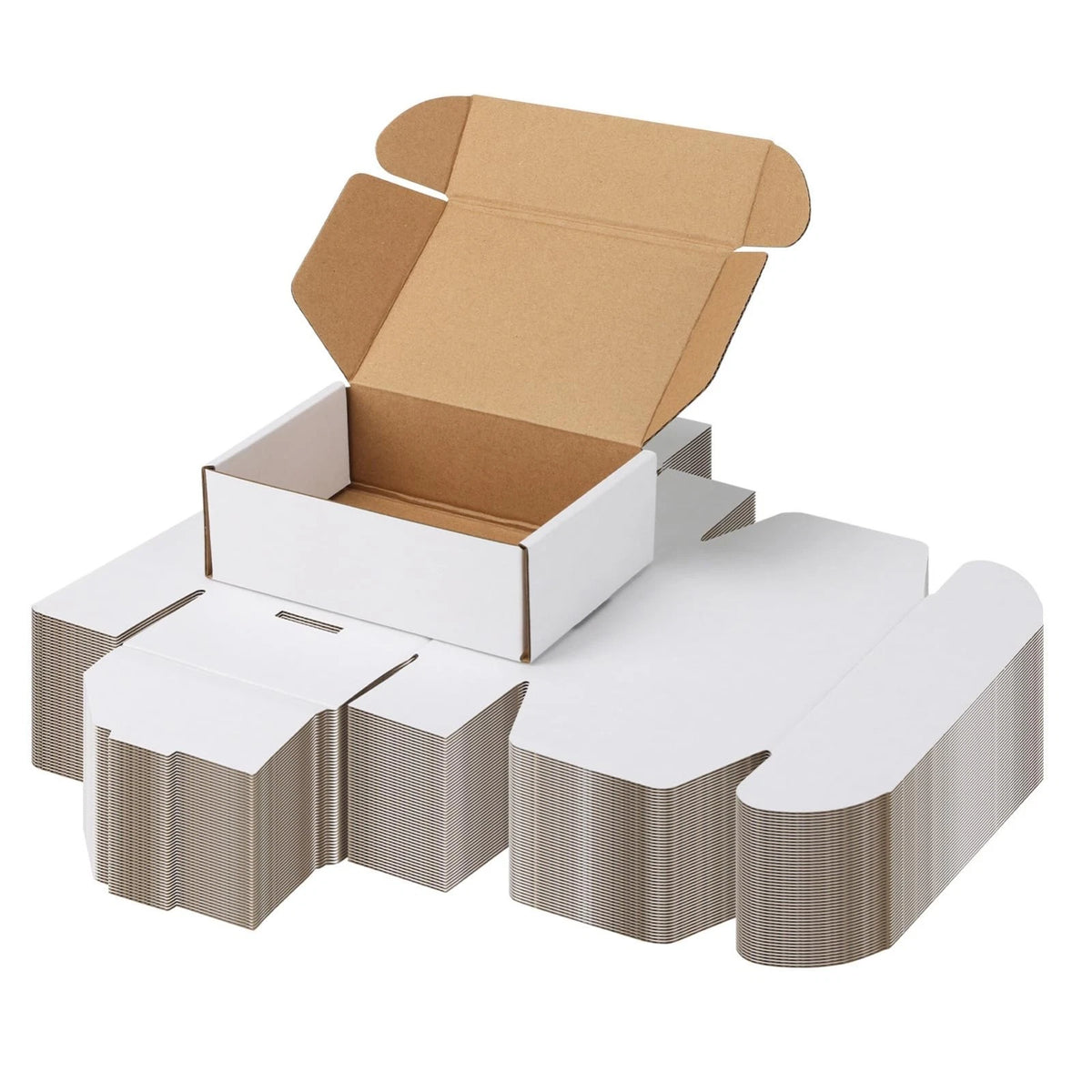 Versatile 8x6x2 Shipping Boxes - White Cardboard Gift & Mailer Packaging
