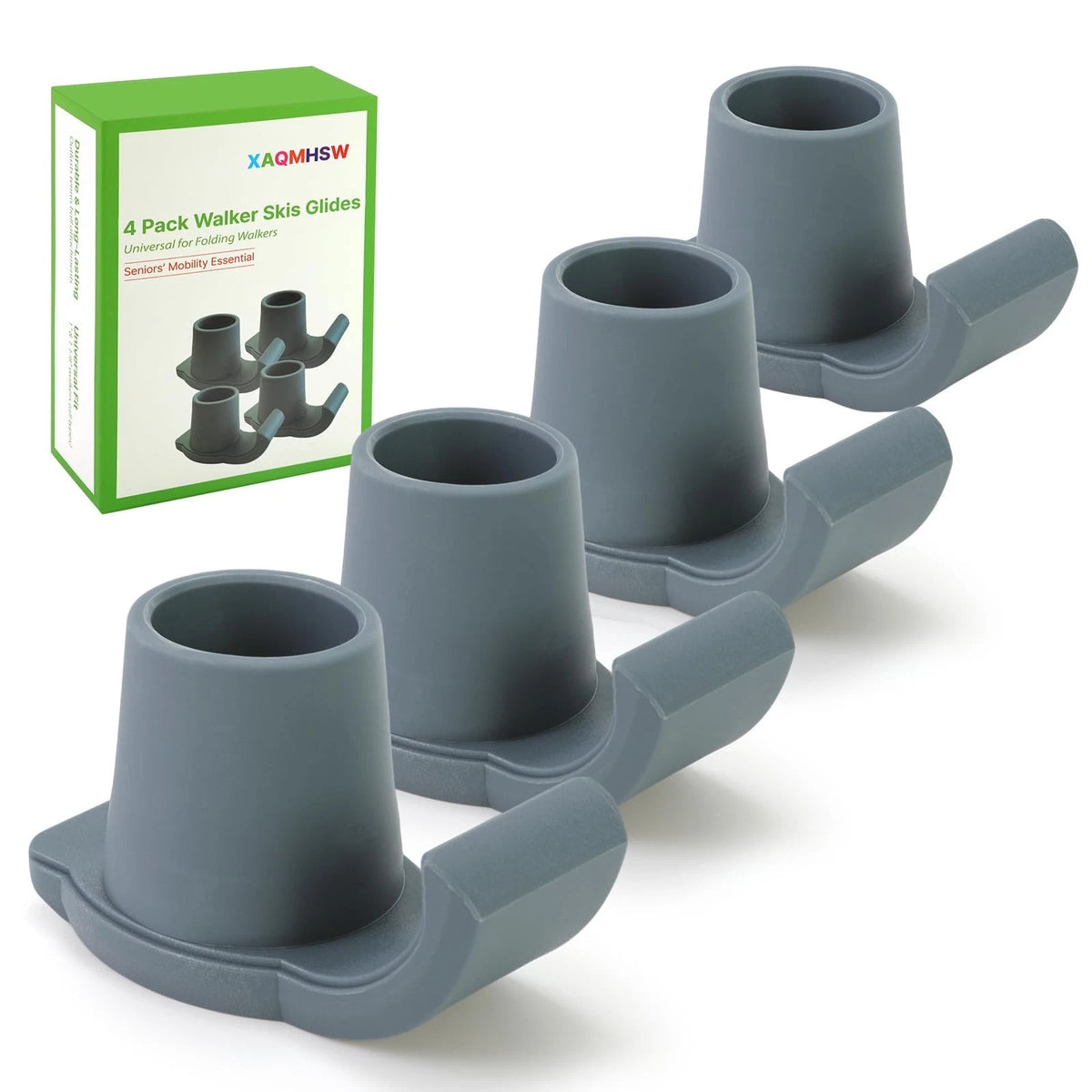 4 Pack Walker Skis Glides Universal Sliders for Folding Walkers Ideal Mobility