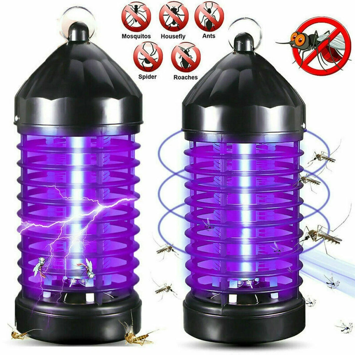 2 PACKS US Plug LED Mosquito Killer Light Bug Fly Insect Pest Zapper Trap Lamp