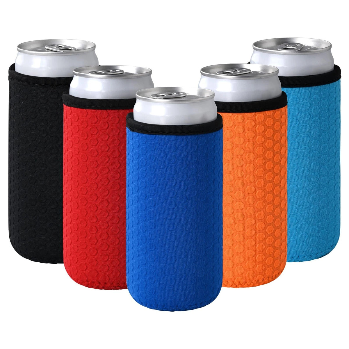 5 Pcs Insulated Slim Can Sleeve, Reusable Skinny Tall Can Cooler Sleeves, Non-sl