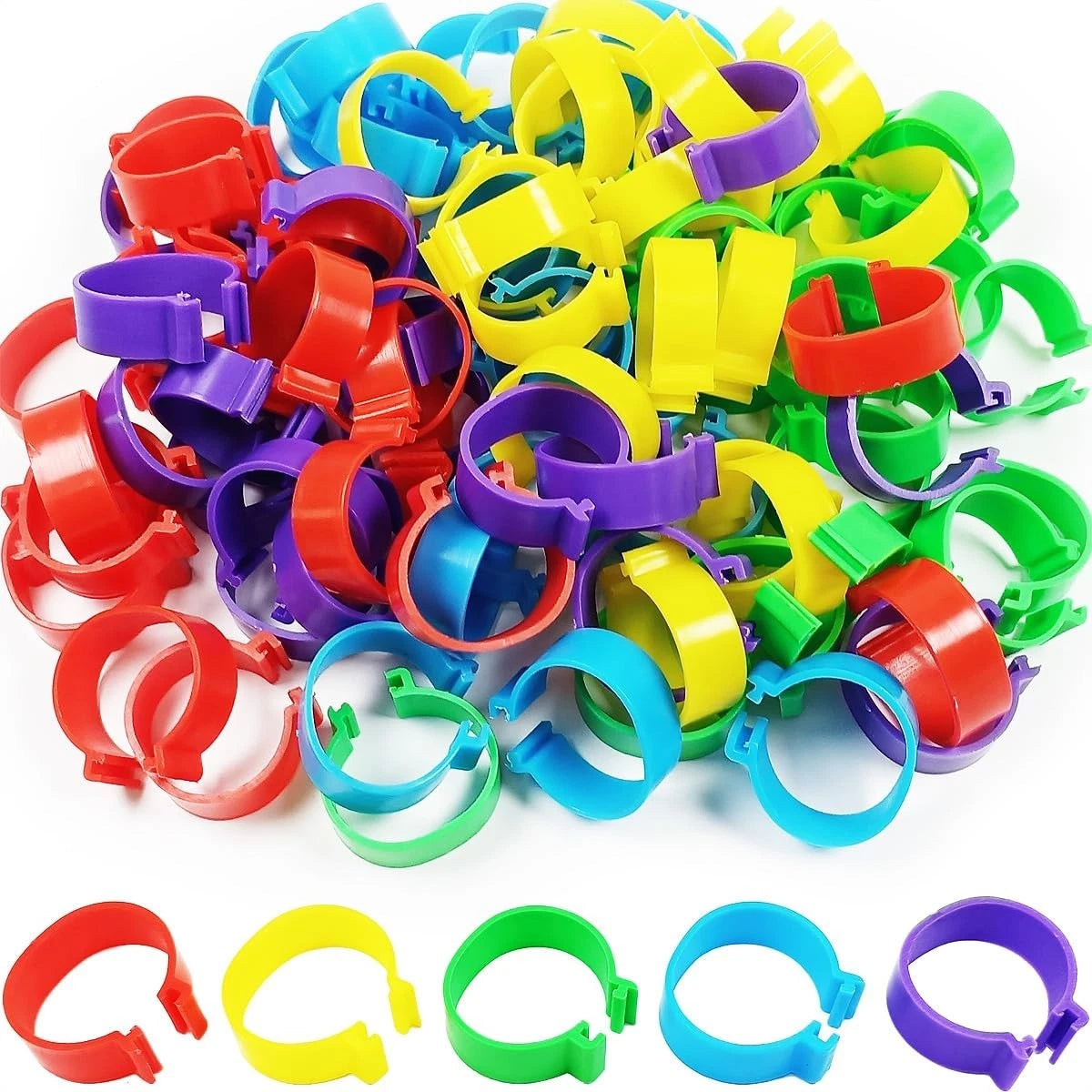 100Pcs 25mm Extra Large Turkey & Goose Leg Bands - Easy Identification & Durable