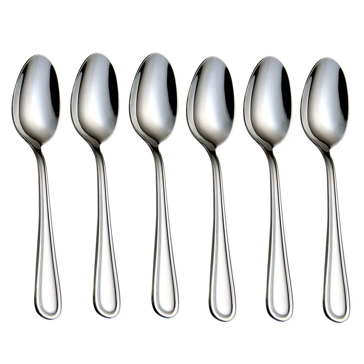 Teaspoons Stainless Steel 18/0 Tea Spoons 6 Pcs, 6.29 Inches For Home Kitchen