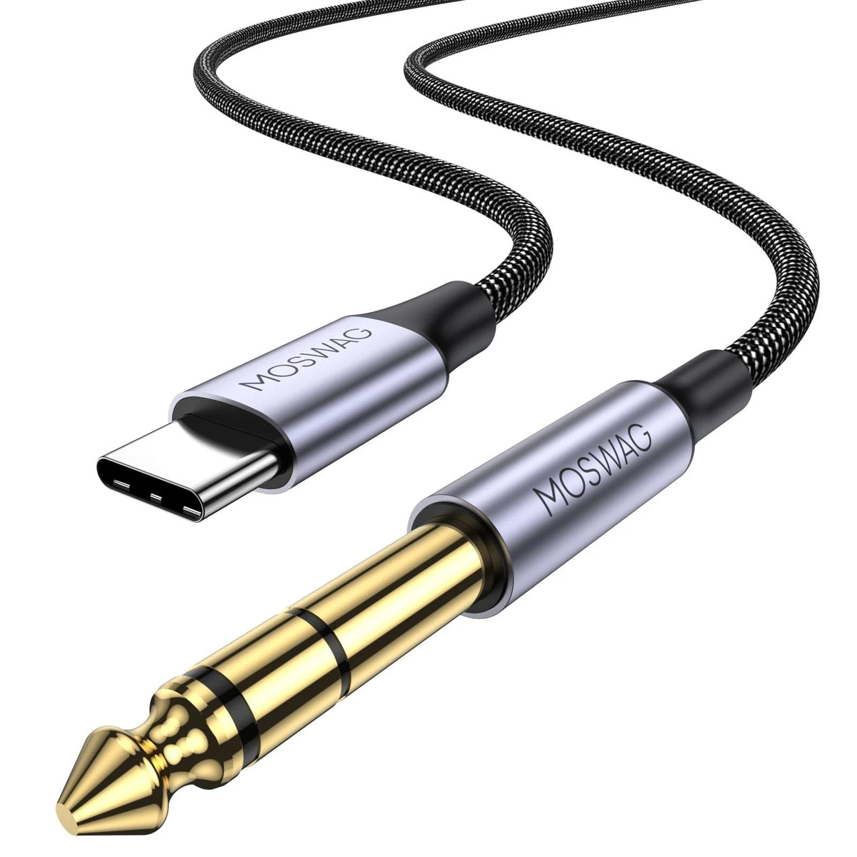 USB C to 6.35Mm 1/4 Inch TRS Cable 3.28Ft/1M,Type C to 1/4 Audio Adapter Aux Jac