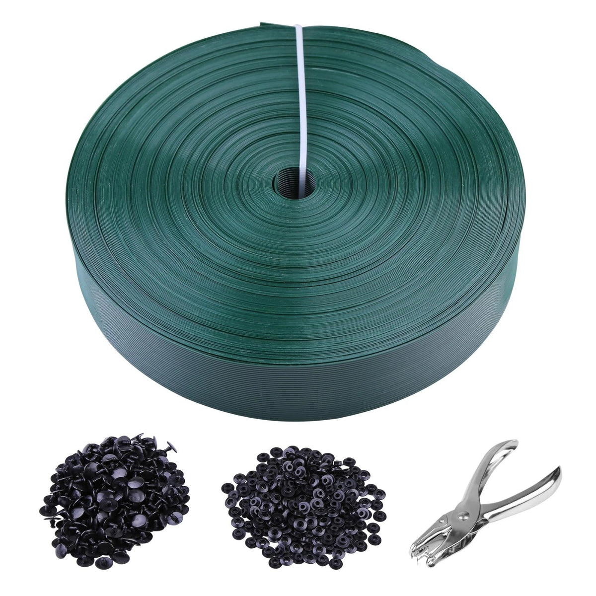 Chain Link Fence Tape,250ft?.85in, Privacy Strip, Green,One Hole green