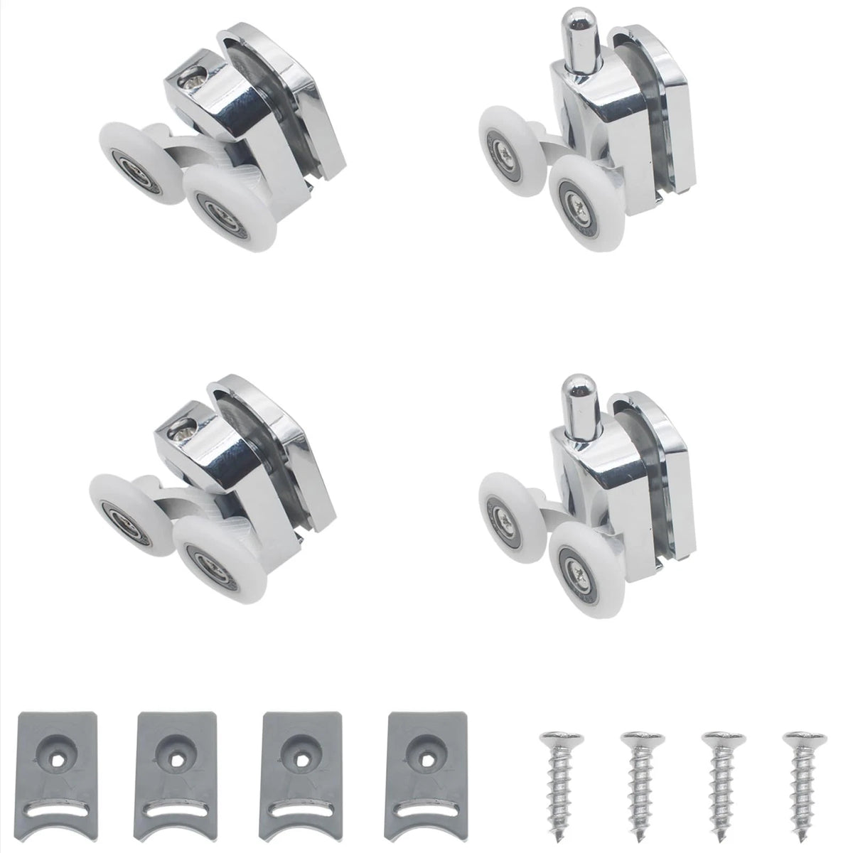 4 Pcs Curved Shower Door Rollers Aluminum Alloy Rv Shower Door Wheels Replacemen