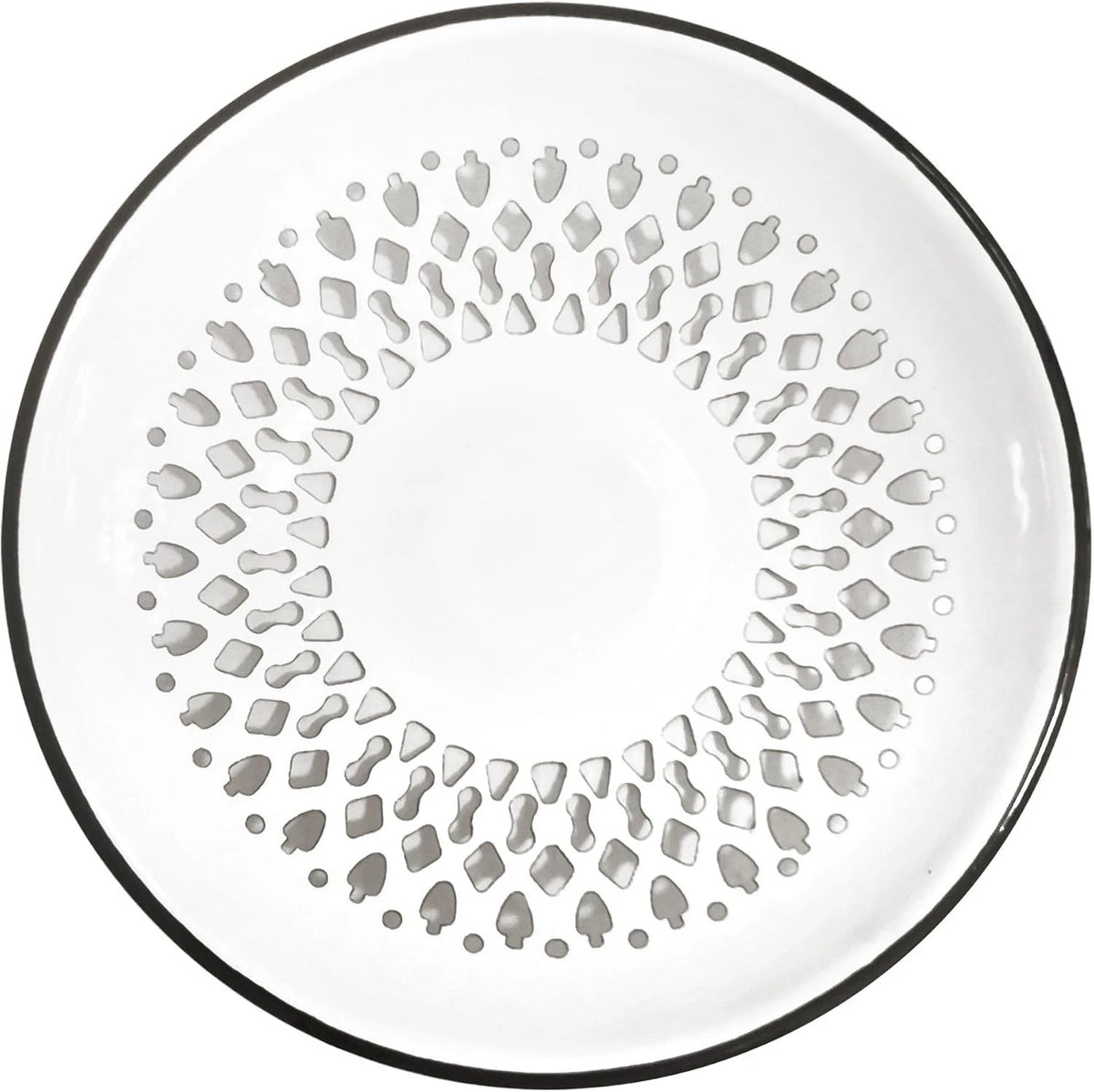 Enamelware Bread Plate - Vintage Look Enamel Vented Bread Bowl