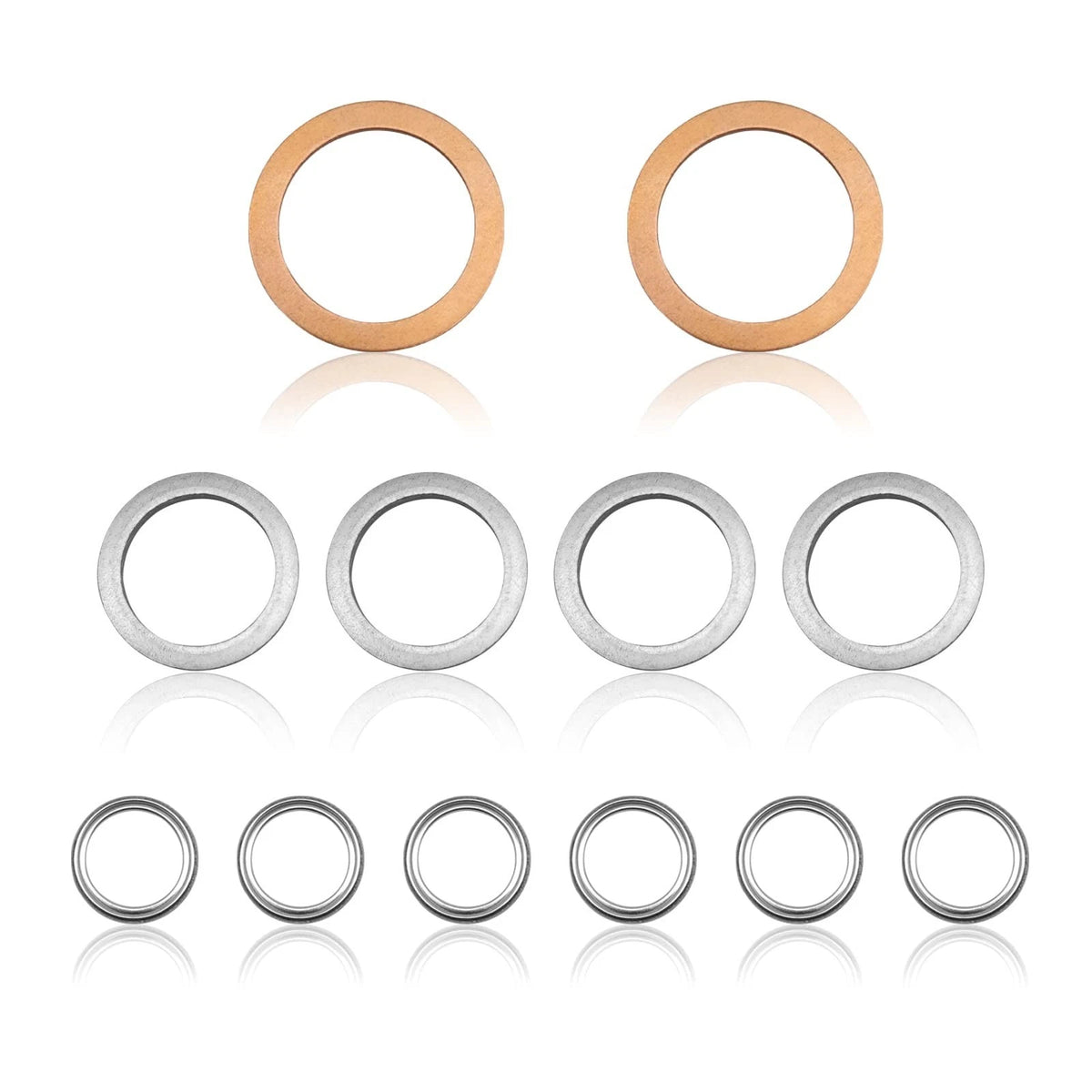 12pcs Differential Transfer Case Crush Washer Gasket Kit Compatible with Toyota