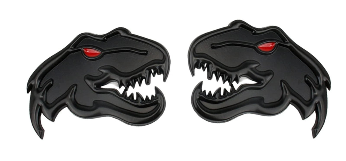 A Pair Redeye Dinosaur Metal Emblem for Dodge RAM TRX 500 2500 3500 Charger C...