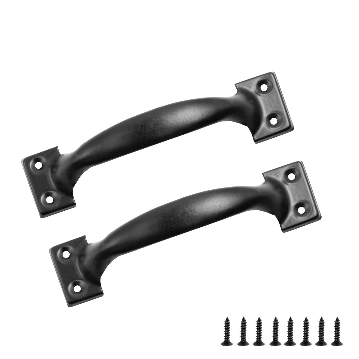 5 Inch / 120mm Cabinet Door Handles, Black Curved Gate Pulls, Vintage Drawer Pul