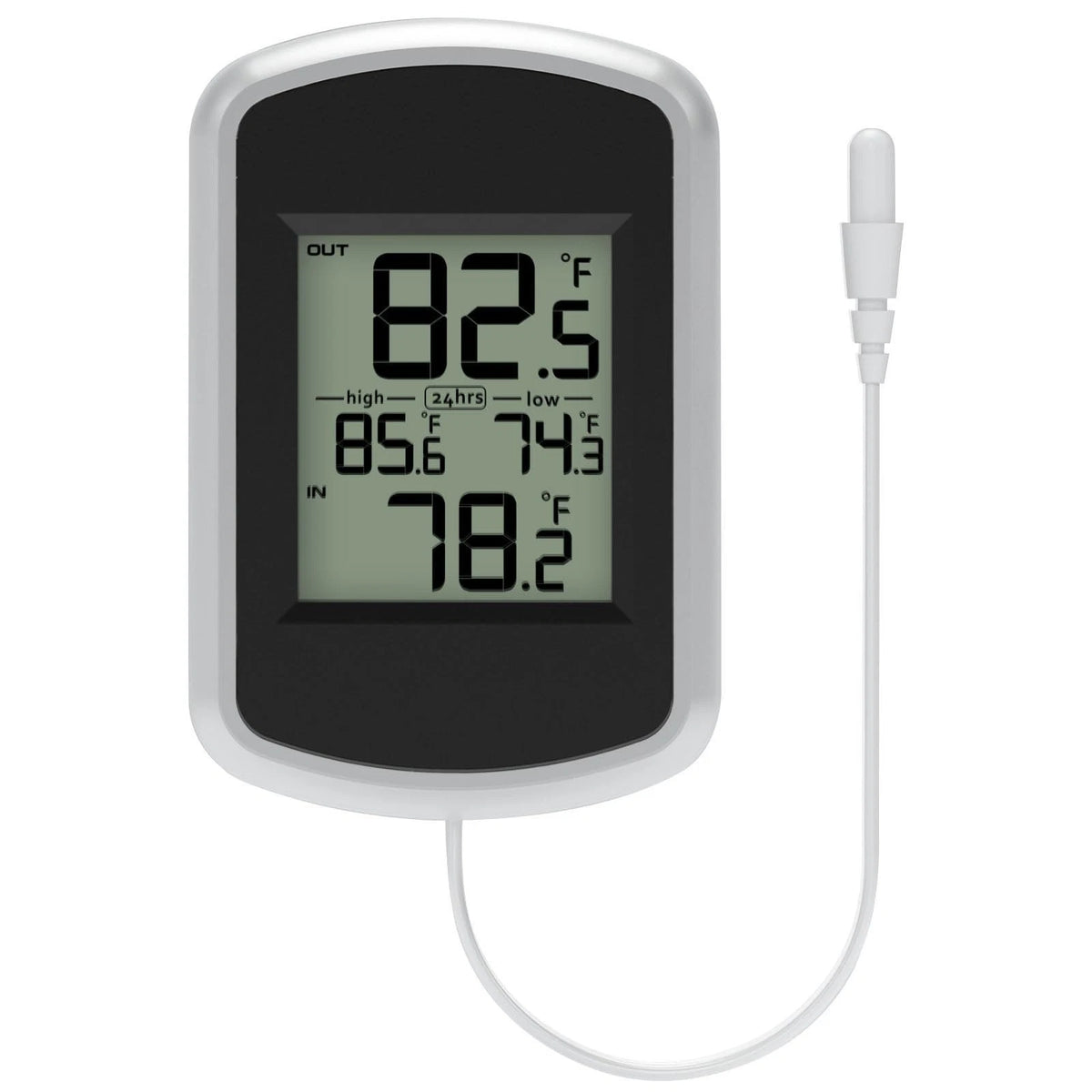 Wired Indoor Outdoor Thermometer Home Room Temperature Monitor Min Max Record