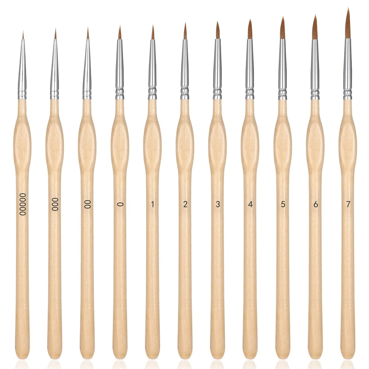 11 PCS Detail Paint Brushes Miniature Brush Set Fine Tip Tiny Model Hobby