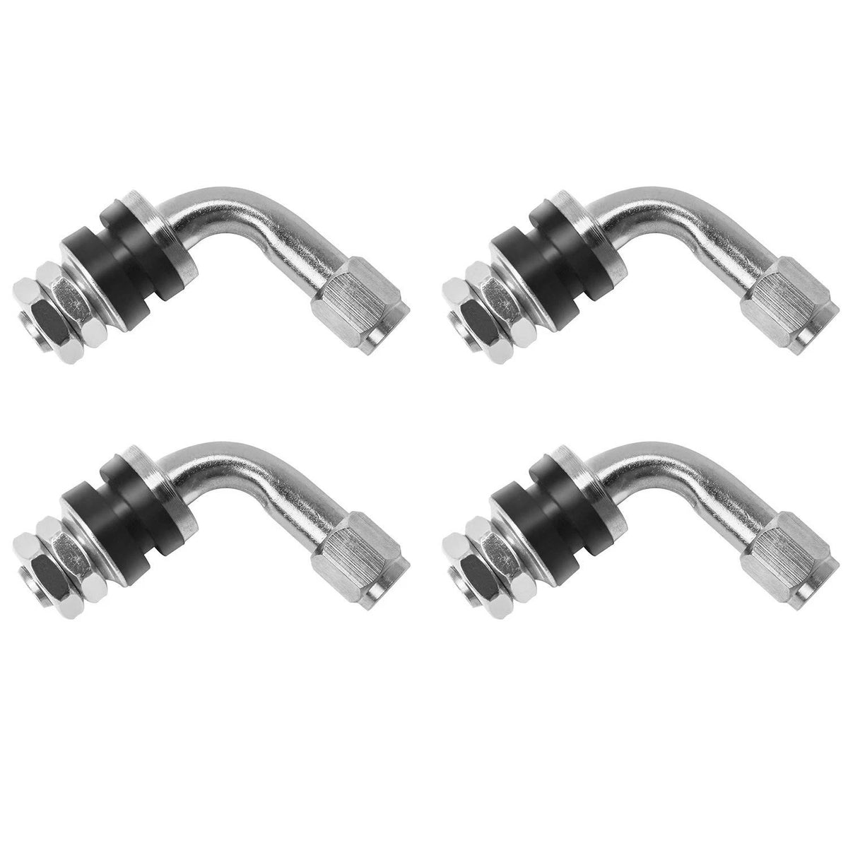 4Pcs 90?Angled Tyre Valve Stems Bolt-In Anti-Leak for Car Motorcycle Tires