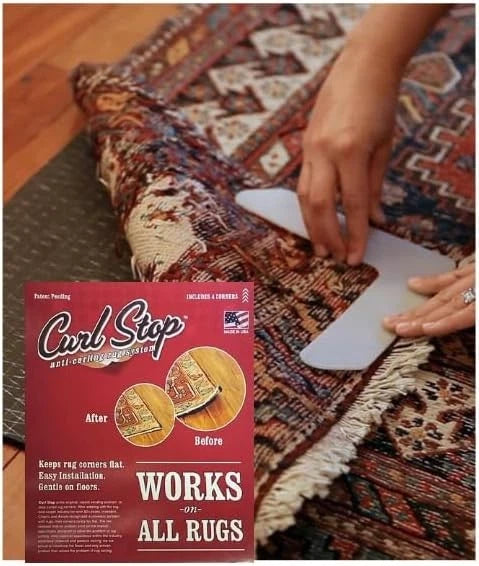 Carpet Curl Stopper Rug Gripper for Corners & Edges – Heavy-Duty Anti-Curl