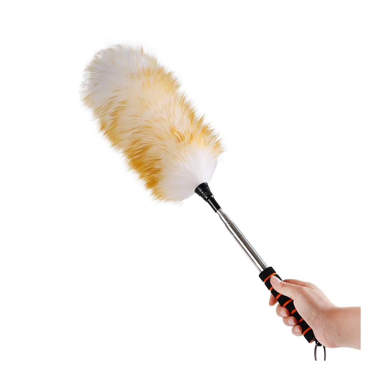 Lambswool Extendable Cleaning Duster 26-64 Inch, Anti-Static Wall Duster Cleaner