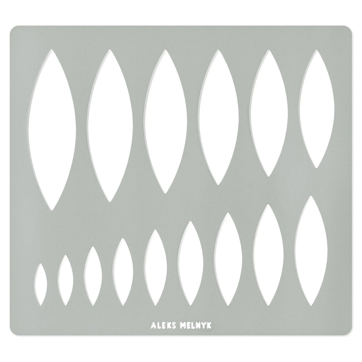 No.204 Metal Ellipse Template, Stencil, Pointed Oval, Master, Art Tool, Isometri