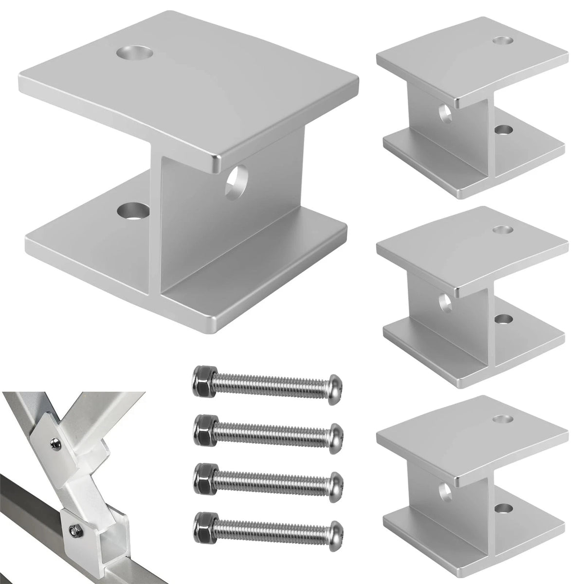 4 Pcs 99001524 Aluminum Boat Bimini HBracket, Boat Top Bracket, Pontoon Top C...