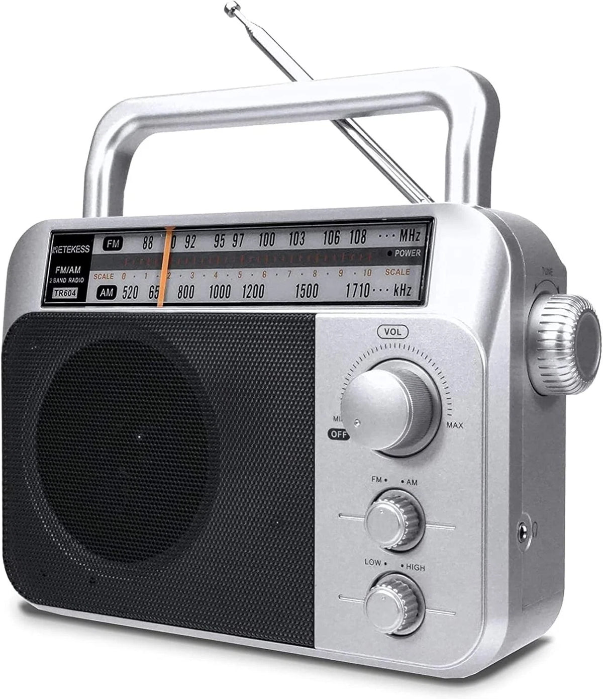 Retekess TR604 AM FM Radio Portable Transistor Analog Radio with 3.5Mm Earphone