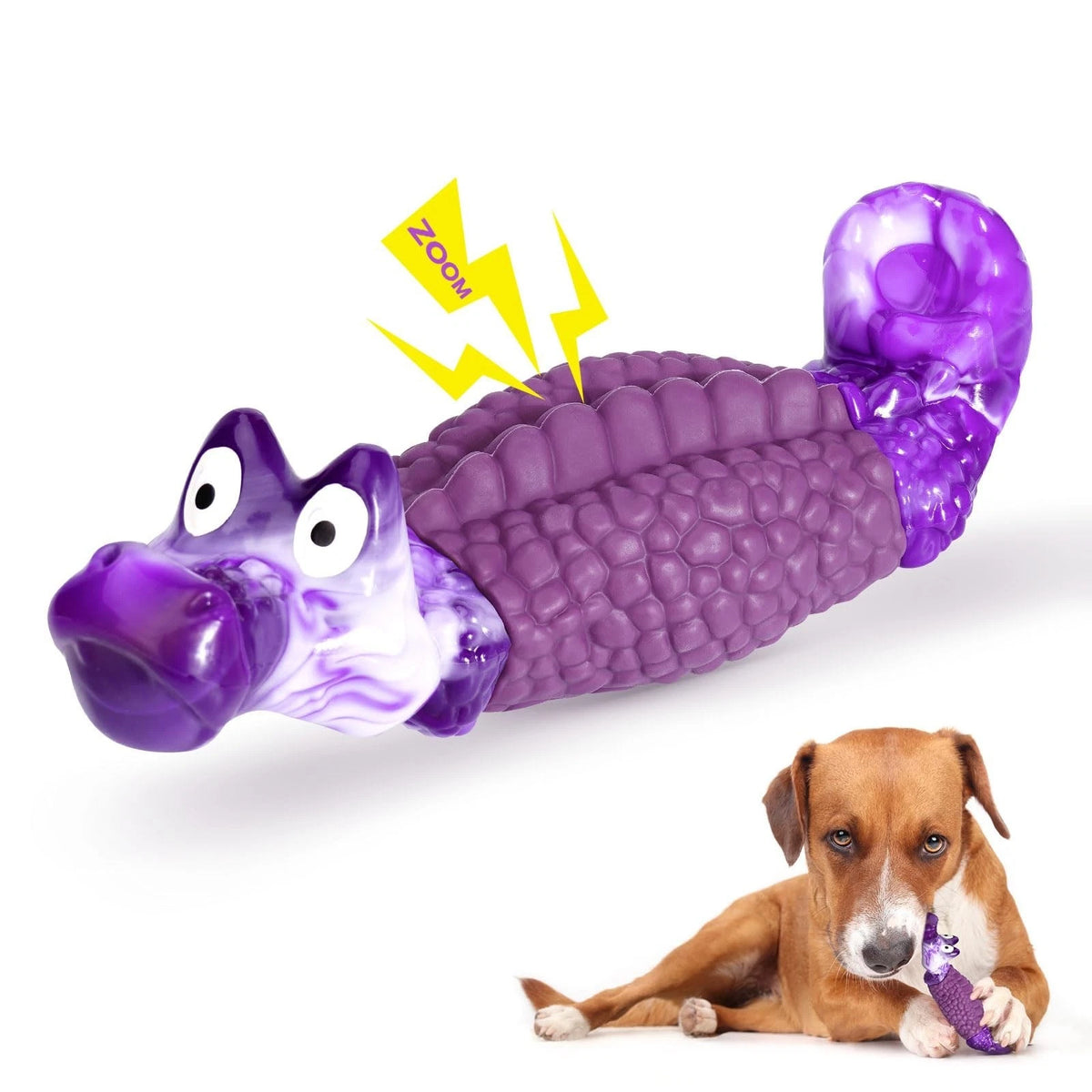 Tough Dog Chew Toys for Aggressive Chewers, Squeaky Indestructible Dog Toy to Ke