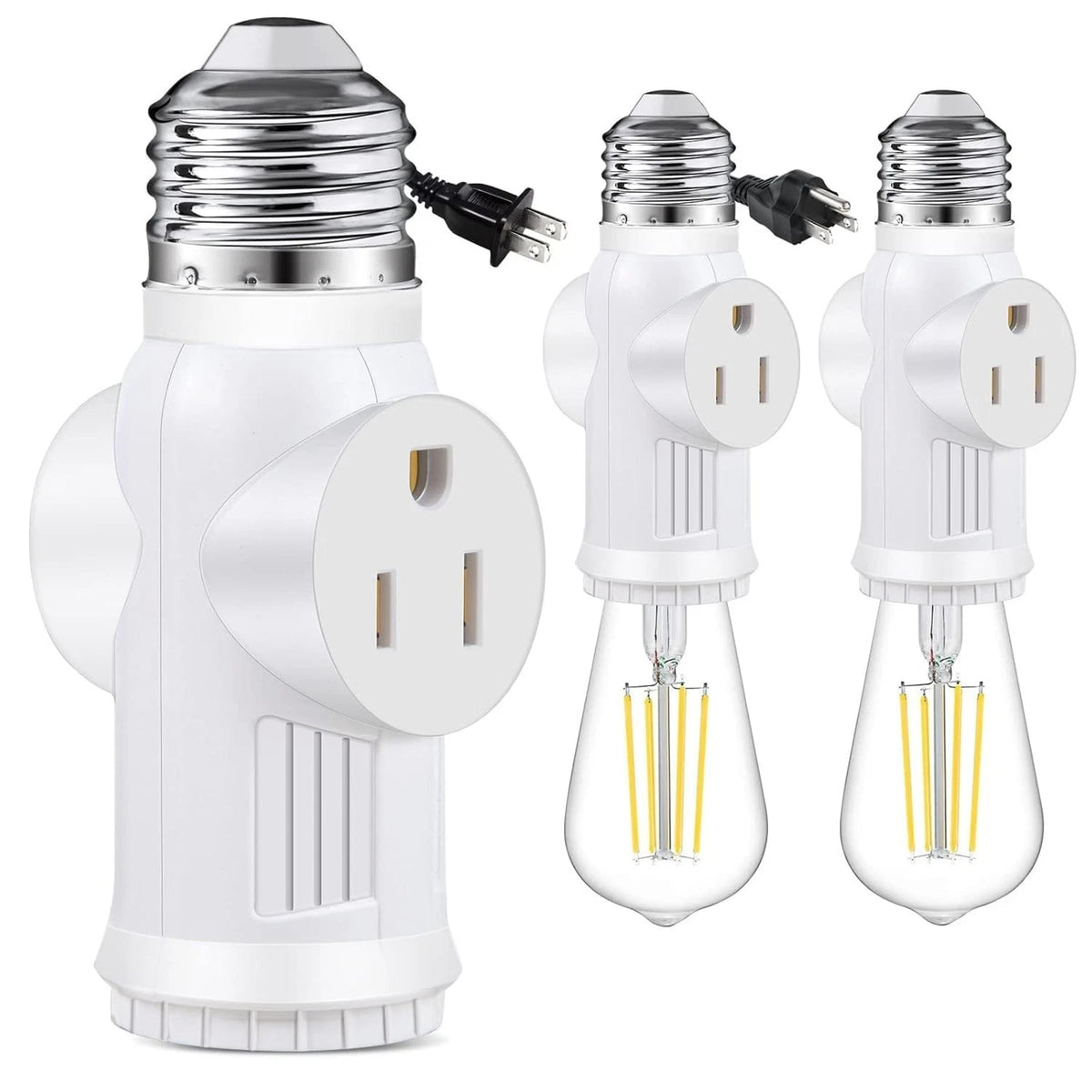 Light Socket Outlet Adapter, 3 Prong Light Socket Adapter, Polarized Light Bulb
