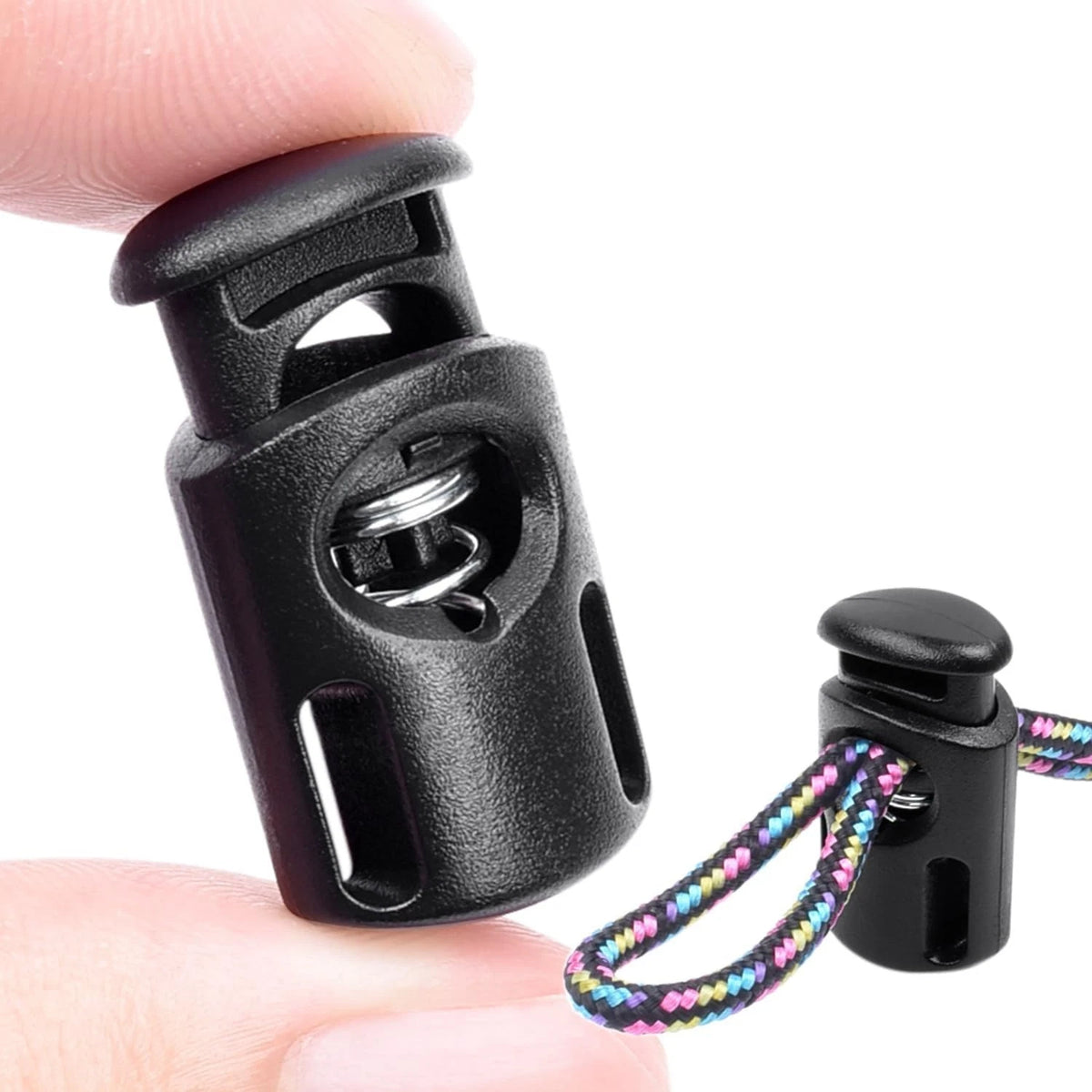 10 PCS Plastic Spring Cord Locks for Drawstring, Paracord Toggle Stopper Cla