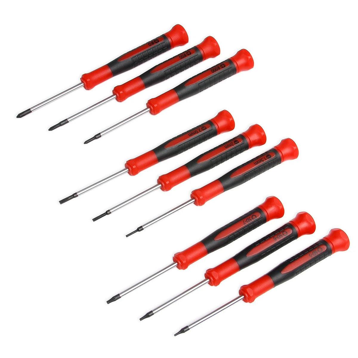 EFFICERE 9-Piece Precision Screwdriver Set | Phillips 0, 00, 000 | Flat 1.5mm...