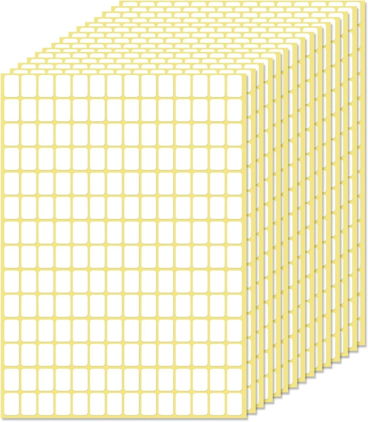 2940 Pcs White Small Price Tags Self-Adhesive Labels Writable Label Stickers