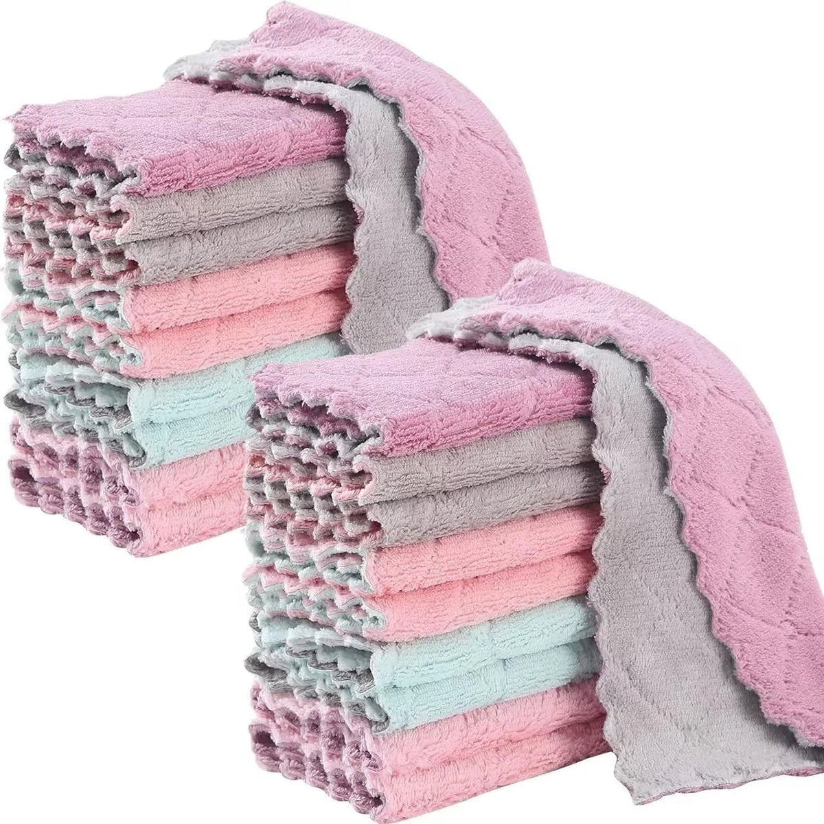 20 Pack Kitchen Dish Cloths Towels, Super Soft and Absorbent Multicolor