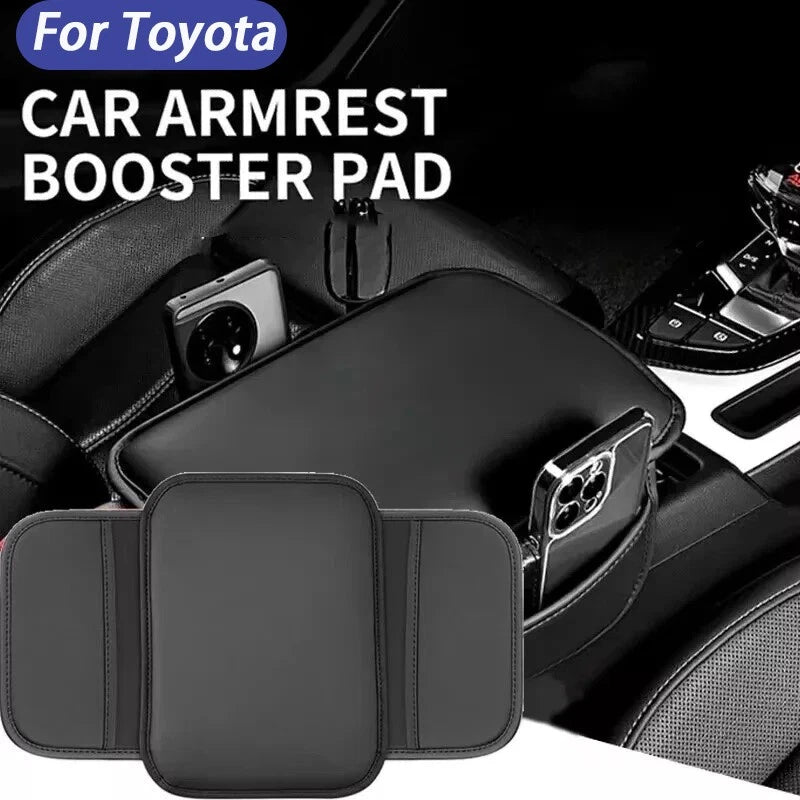Car Memory Foam Leather Armrest Cushion Cover Center Console Box Pad for Toyota