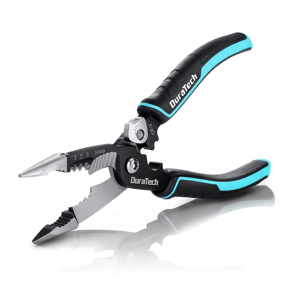 5-in-1 Wire Stripper Tool 8-in Wire Cutter Stripping Needle Nose Pliers