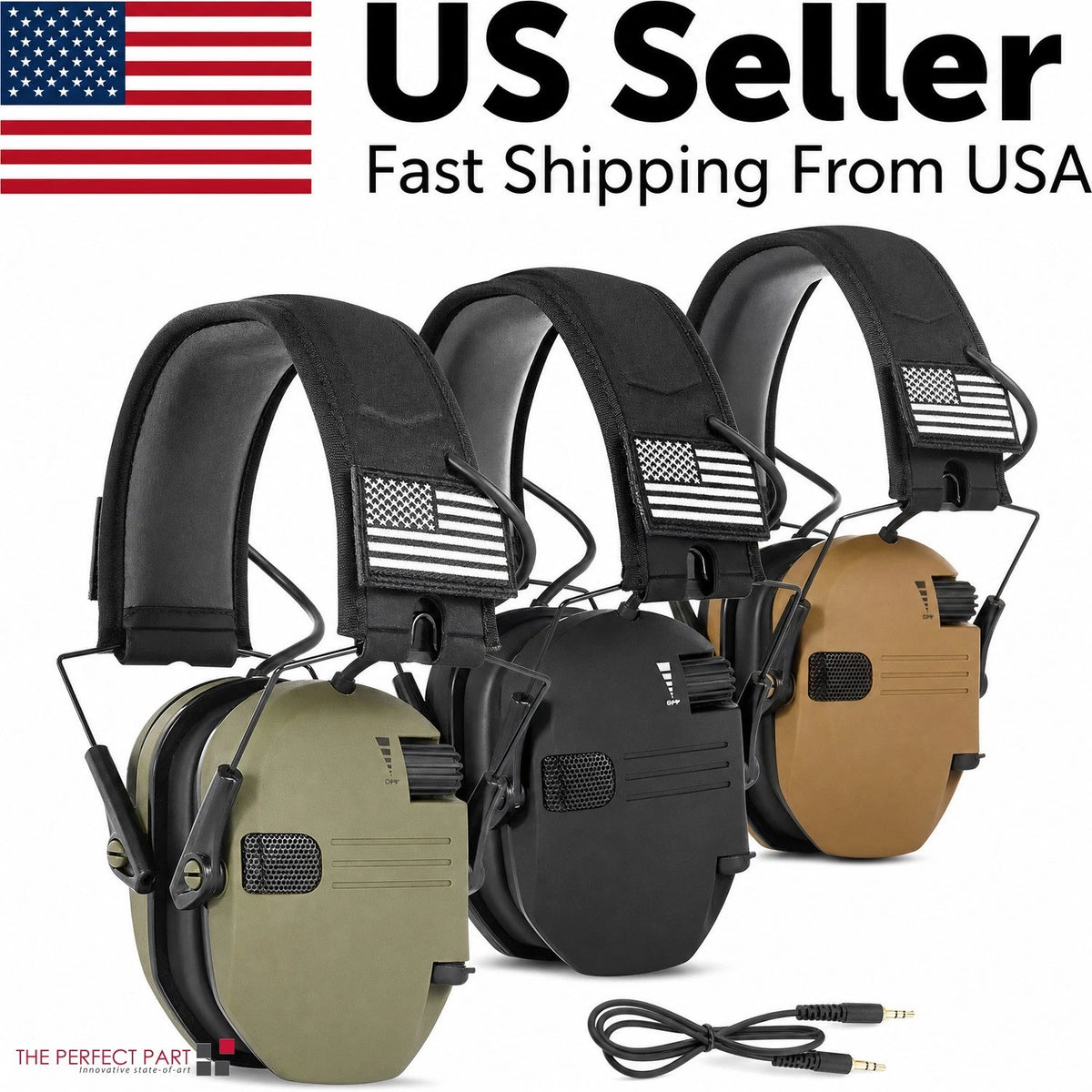 Electronic Shooting Ear Muff Military Shooting Anti Noise Earphone Protection US