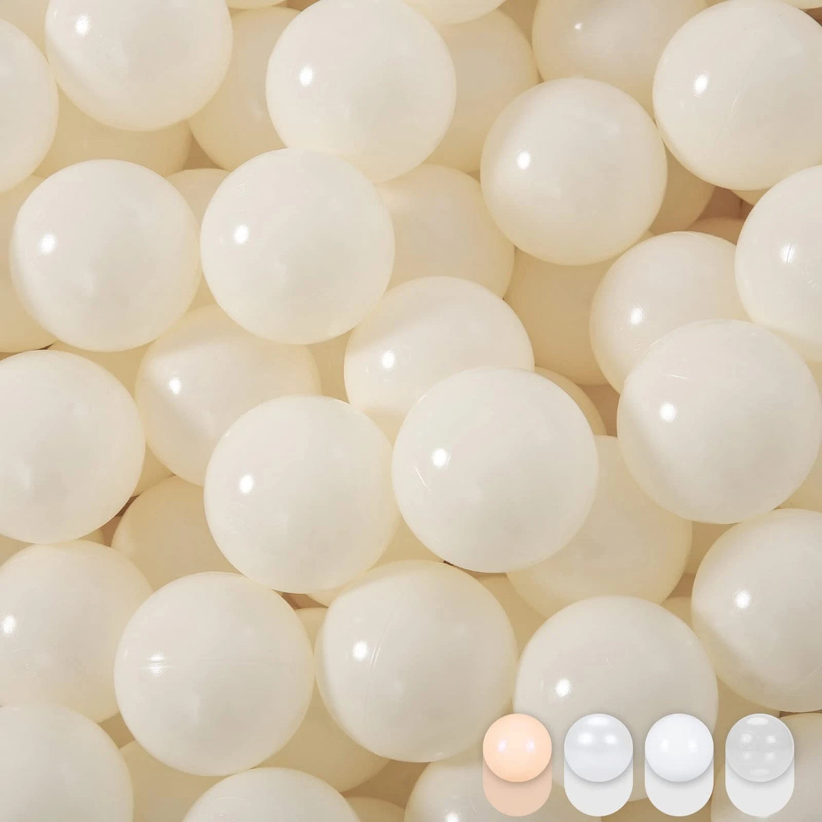 Ball Pit Balls 2.75 Inch Crush Proof Plastic Ocean Play Toys 50 100 200 Pcs Beig