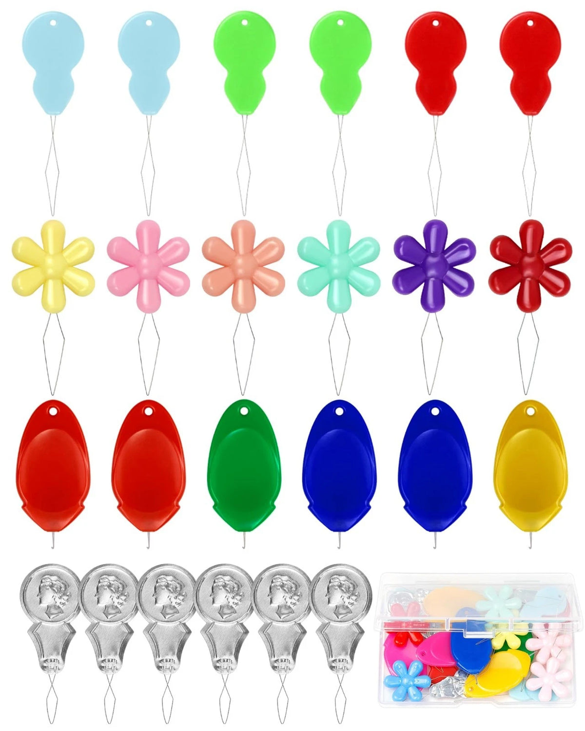 Needle Threaders Kit ?24 PCS Needle Threader for Hand Sewing,4 Type Simple Need