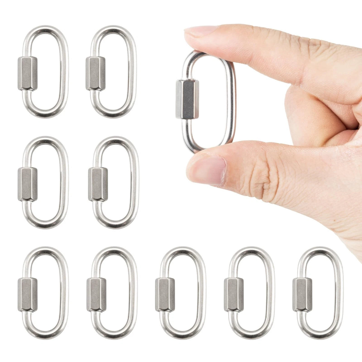 Quick Chain Link,Stainless Steel Chain Quick Link,Small Locking Carabiner Links