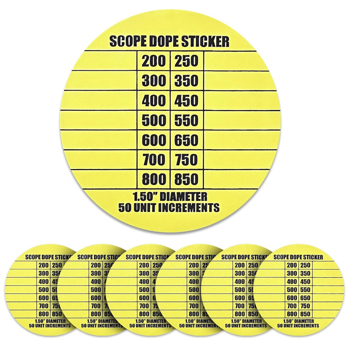 7 Pack Scope DOPE Sticker for Long-Range Shooting- Rifle Scope Sticker Can Be...