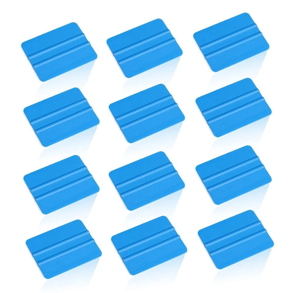 Lependor Blue Hand Applicator Squeegee, Decal Vinyl Wrap Handy 12 Packs,