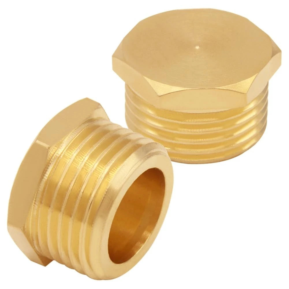 Uenede 2PCS Brass Garden Hose End Plug Cap 3/4