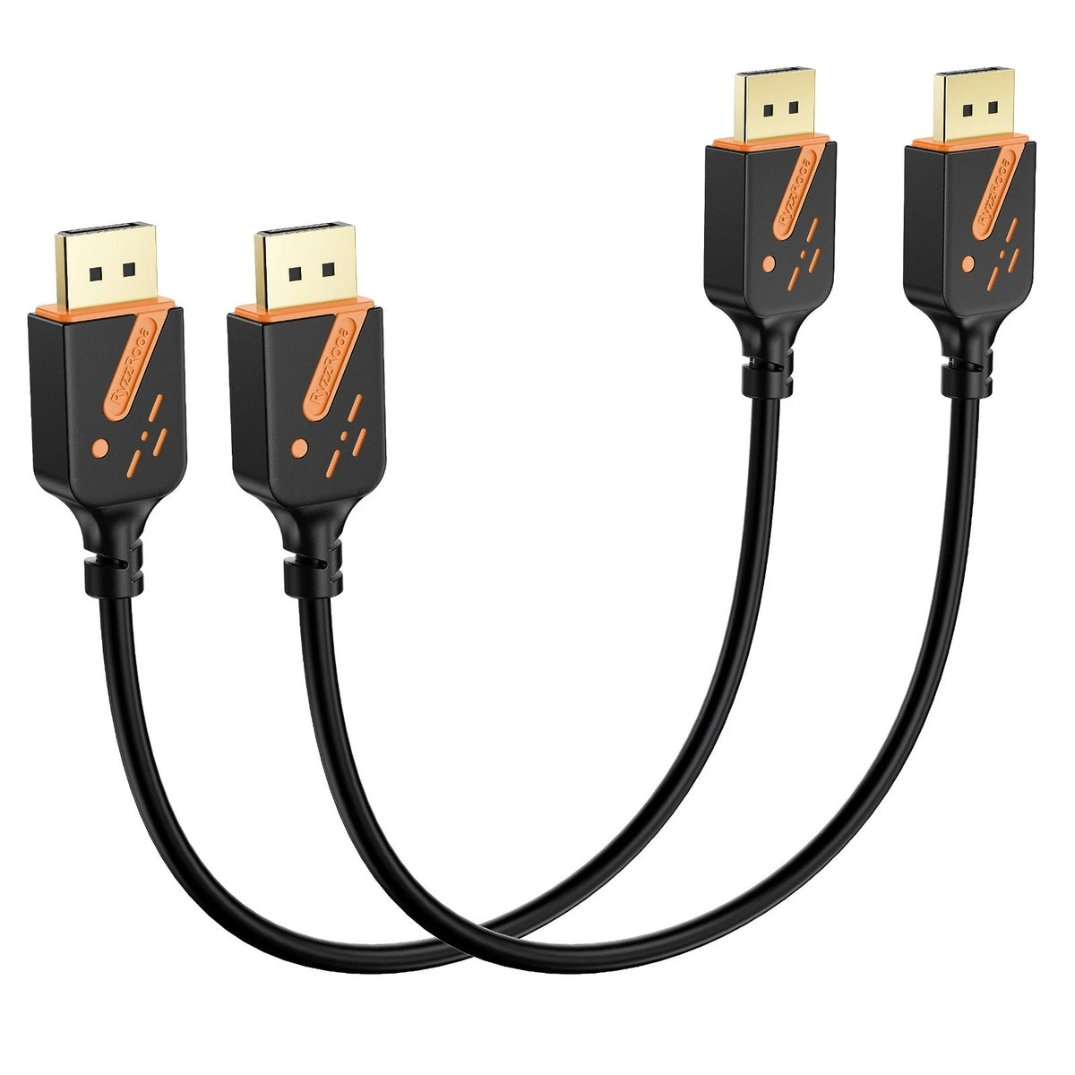 Short Displayport Cable 1 FT, 2-Pack DP to DP Cables, 4K Display Port Cable Male
