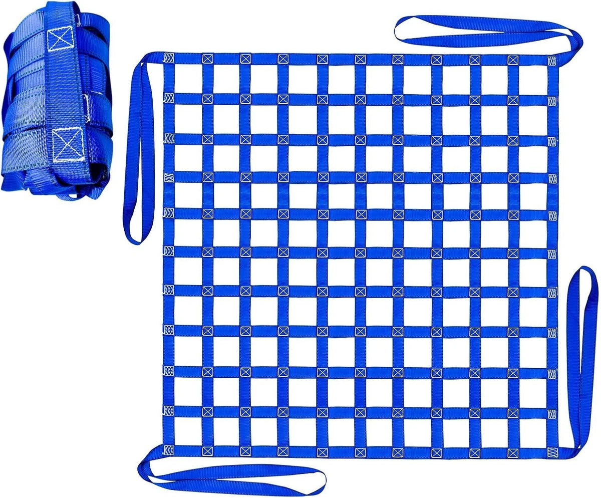 Cargo Lifting Net 1212LBS, 4.92'X4.92' Safety Lifting Net Straps for Hoist 10Cm