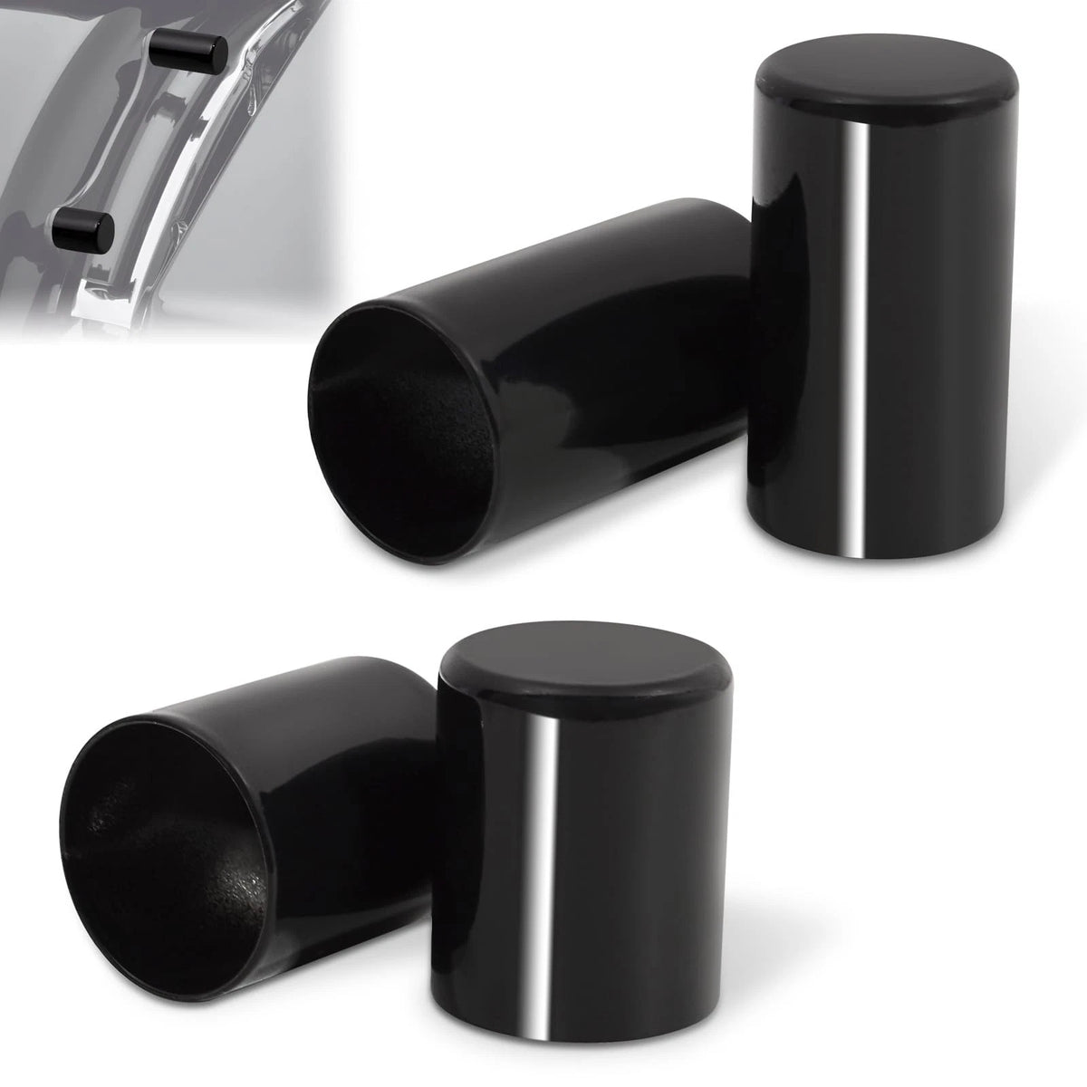 Rear 4-Point Docking Hardware Cover Magnet Caps Kit Compatible for Harley Dav...