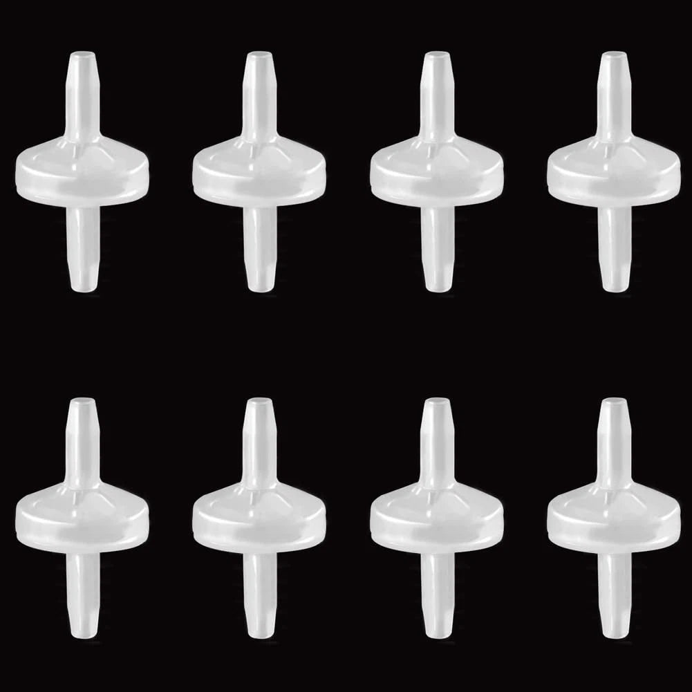 10 Pack 1/8 inch Plastic Check Valve, One Way Barb Hose Inline
