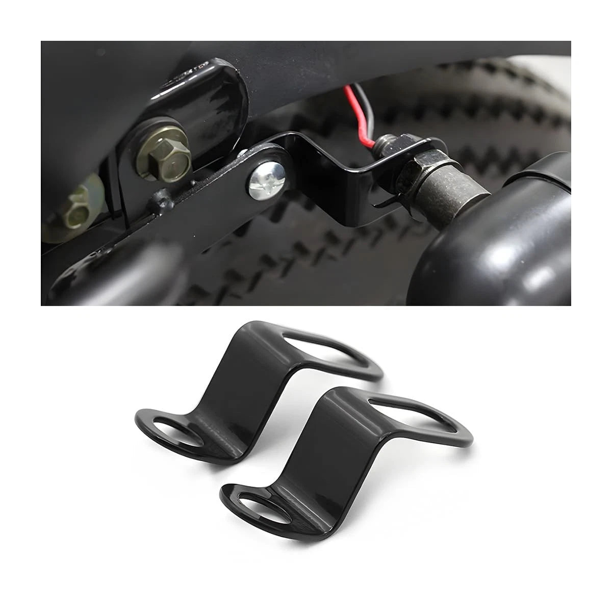 Universal 2PCS Motorcycle Turn Signal Brackets for Easy Relocation - L Shape