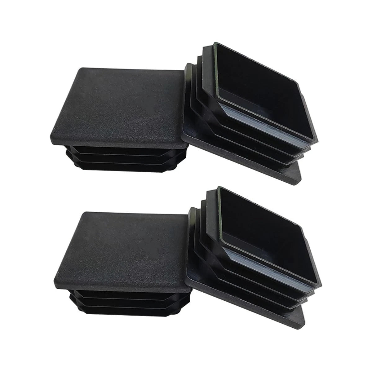4 Pack 2'' Inch End Cap Square Tubing Black Plastic 2 inch (4 pack),