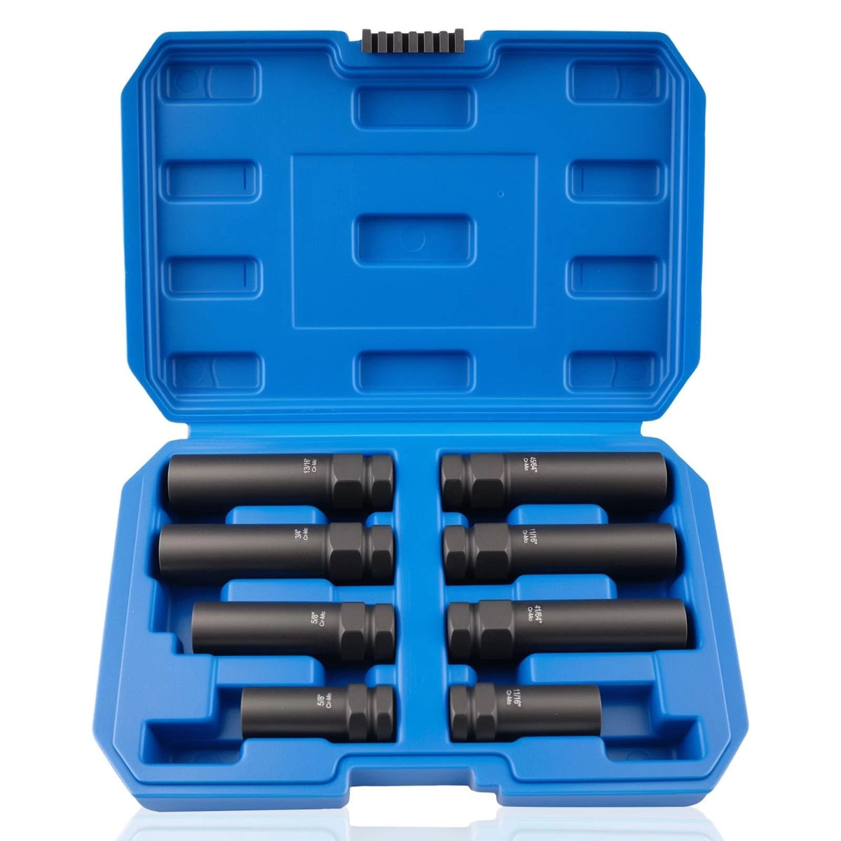 8-Piece Lug Nut Socket Set, 6 Spline & 7 Spline Lug Nut Removal Tool, Heavy-Duty